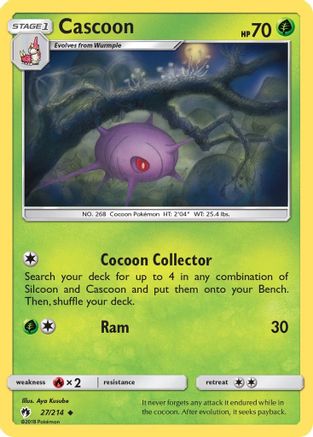 Cascoon 027/214 - SM  Lost Thunder Reverse Holofoil