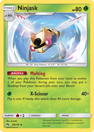 Ninjask 030/214 - SM  Lost Thunder Reverse Holofoil