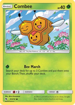 Combee 031/214 - SM  Lost Thunder Reverse Holofoil