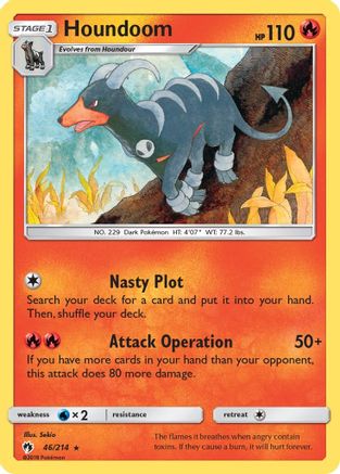 Houndoom 046/214 - SM  Lost Thunder Reverse Holofoil