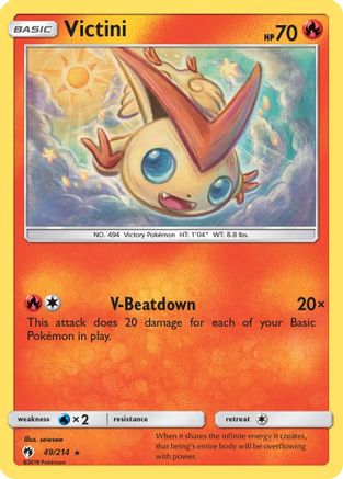 Victini 049/214 - SM  Lost Thunder Reverse Holofoil