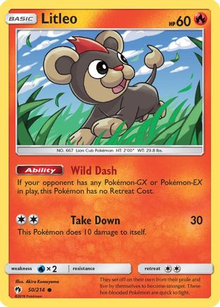 Litleo 050/214 - SM  Lost Thunder Reverse Holofoil