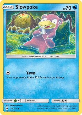 Slowpoke 054/214 - SM  Lost Thunder Reverse Holofoil