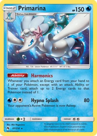 Primarina 067/214 - SM  Lost Thunder