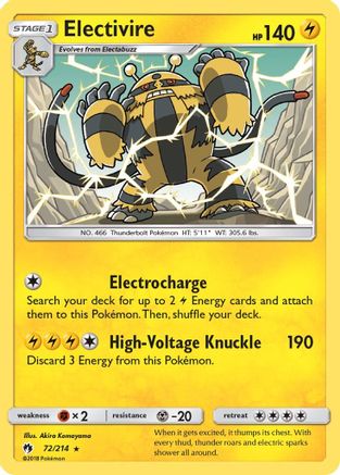 Electivire 072/214 - SM  Lost Thunder