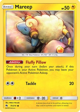 Mareep 075/214 - SM  Lost Thunder Reverse Holofoil