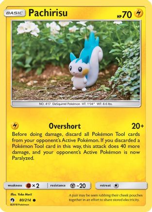 Pachirisu 080/214 - SM  Lost Thunder Reverse Holofoil