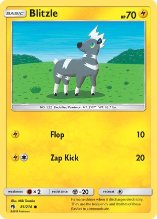 Blitzle 081/214 - SM  Lost Thunder Reverse Holofoil