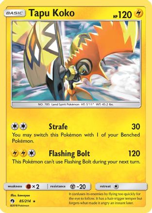 Tapu Koko 085/214 - SM  Lost Thunder Reverse Holofoil