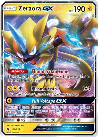 Zeraora GX 086/214 - SM  Lost Thunder Holofoil