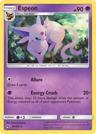 Espeon 089/214 - SM  Lost Thunder