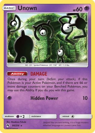 Unown 090/214 - SM  Lost Thunder