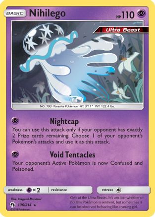 Nihilego 106/214 - SM  Lost Thunder Reverse Holofoil