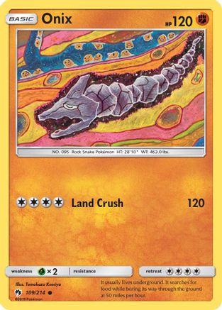 Onix 109/214 - SM  Lost Thunder Reverse Holofoil