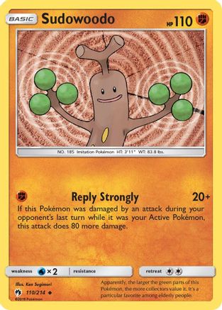 Sudowoodo 110/214 - SM  Lost Thunder Reverse Holofoil