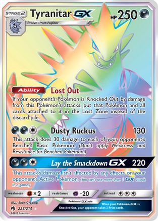 Tyranitar GX (Secret) 223/214 - SM  Lost Thunder Holofoil