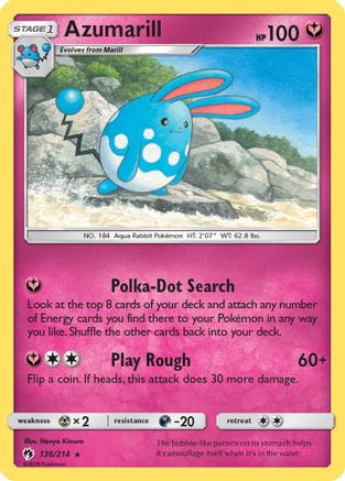 Azumarill 136/214 - SM  Lost Thunder