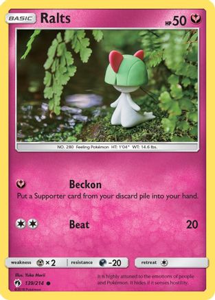 Ralts 139/214 - SM  Lost Thunder Reverse Holofoil