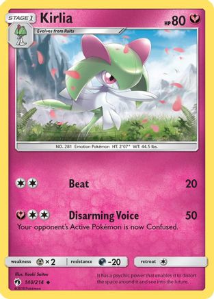 Kirlia 140/214 - SM  Lost Thunder Reverse Holofoil