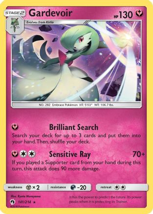 Gardevoir 141/214 - SM  Lost Thunder Reverse Holofoil