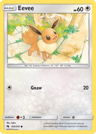Eevee 155/214 - SM  Lost Thunder Reverse Holofoil