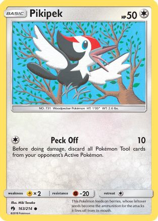 Pikipek 163/214 - SM  Lost Thunder Reverse Holofoil