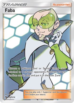 Faba (Full Art) 208/214 - SM  Lost Thunder Holofoil