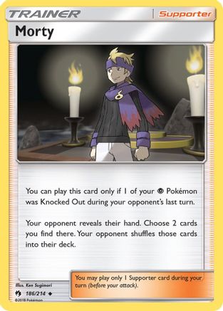 Morty 186/214 - SM  Lost Thunder Reverse Holofoil