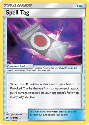 Spell Tag 190/214 - SM  Lost Thunder