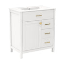 3-Piece Laundry room Bundle: Single Bathroom Vanity + Tall Bathroom Floor Cabinet + 2.6 Cu.ft Compact Portable Clothes Dryer