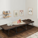 Folding Guest Sleeper Bed w/6 Position Adjustment-Brown
