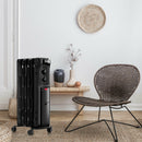 1500W Oil Filled Portable Radiator Space Heater with Adjustable Thermostat