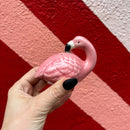 Pink Flamingo Salt & Pepper Set | Stoneware Pink Glazed Shakers