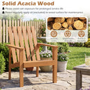 17" Square Acacia Wood Side Table with Slatted Top