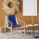 2Pcs Rocking Chair Cushion Upper And Lower Back And Seat Sets with Non-Slip Ties Polyester Fiber Filling Comfortable for Indoor Home Office Car