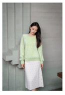 Womens Casual, Loose-fitting, Versatile Solid-color Sweater