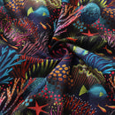 Mens Hawaiian Shirt Short Sleeve Fish Shirt Coral Reef Cotton Beach Shirt Magical World Coral Reef By Uta Krogmann