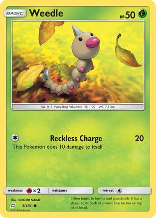 Weedle 003/181 - SM  Team Up Reverse Holofoil