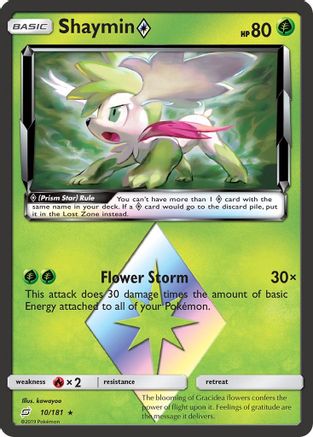 Shaymin Prism Star 010/181 - SM  Team Up Holofoil