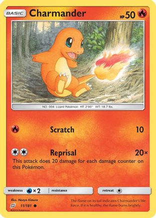 Charmander 011/181 - SM  Team Up Reverse Holofoil