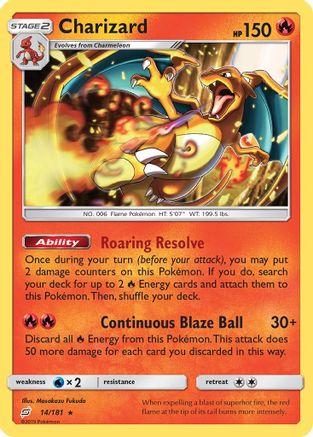 Charizard 014/181 - SM  Team Up Reverse Holofoil