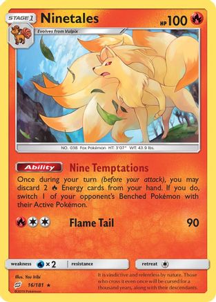 Ninetales 016/181 - SM  Team Up Reverse Holofoil