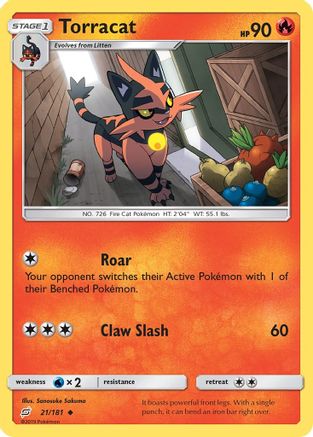 Torracat 021/181 - SM  Team Up Reverse Holofoil