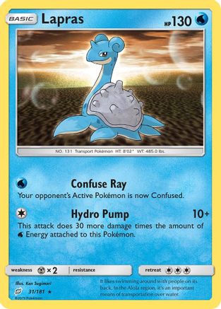 Lapras 031/181 - SM  Team Up Reverse Holofoil