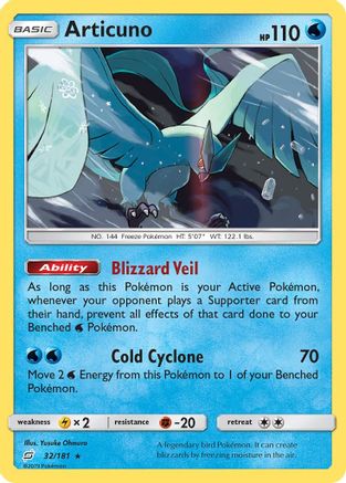 Articuno 032/181 - SM  Team Up Holofoil
