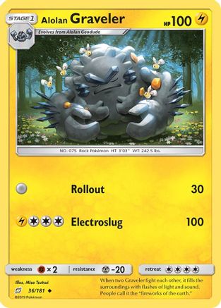Alolan Graveler 036/181 - SM  Team Up Reverse Holofoil