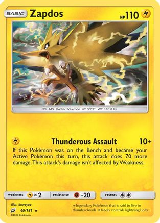 Zapdos 040/181 - SM  Team Up Holofoil