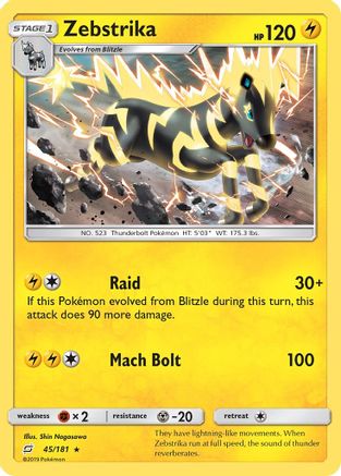 Zebstrika 045/181 - SM  Team Up Reverse Holofoil