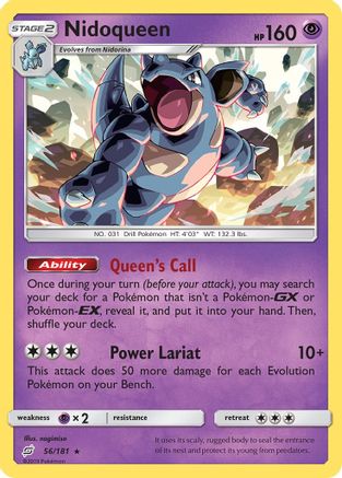 Nidoqueen 056/181 - SM  Team Up Reverse Holofoil