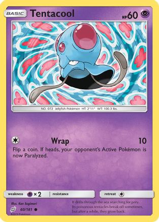 Tentacool 060/181 - SM  Team Up Reverse Holofoil